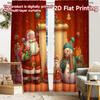 2pcs, 2D FLAT PRINTING Curtains (Without Rod) Santas Checklist Halloween Festival Fashion Curtains Yarn Curtains Decorations