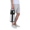 Stainless Steel Thermal Air Pot, Vacuum Insulated Hot Water Dispenser with Safety Lock, 360° Rotatable Base, Portable Carrying Handle for Home Office