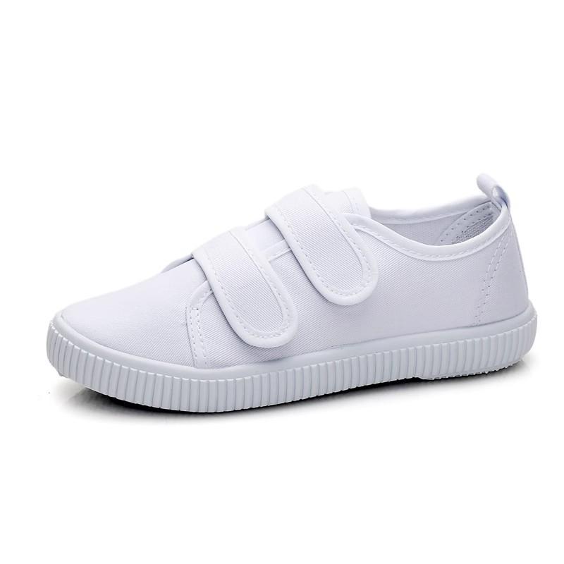Klassieke Effen Canvas Sneakers voor Kinderen Comfortabele Witte Sportschoenen Jongens Meisjes School Sport Cheerleading Ademend Schoeisel