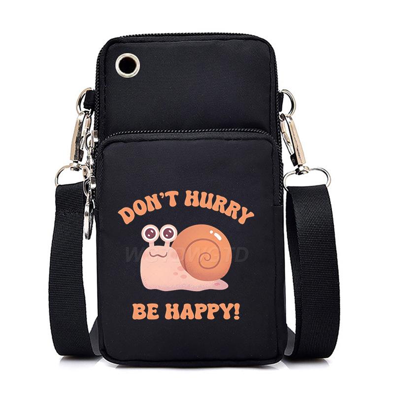 Casual mobile phone bag cute printing new messenger bag Korean version versatile small bag vertical change bag