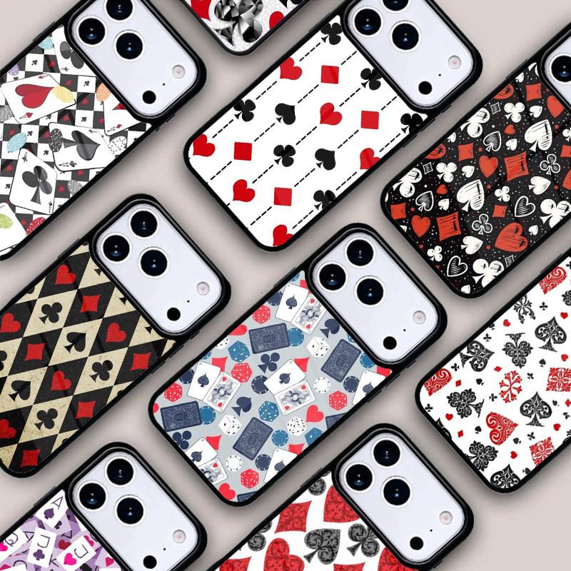 Playing Card Poker Phone Case For IPhone 17 16e 15 14 13 12 11 Pro Max Air Mini Soft Protective Cover