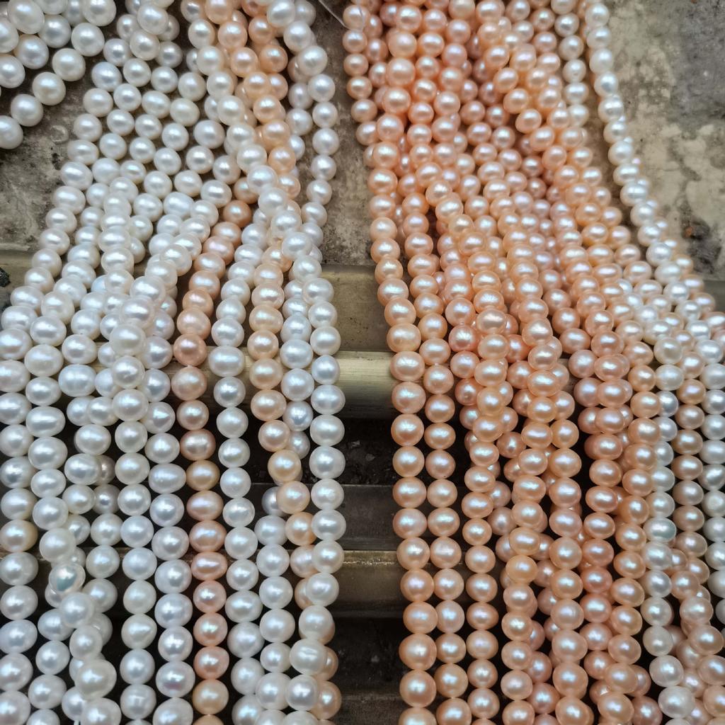 1Strand Pearl Beads 5-5.5mm For Jewelry Making DIY Necklace Bracelet Earrings Accessory Support Dropshipping