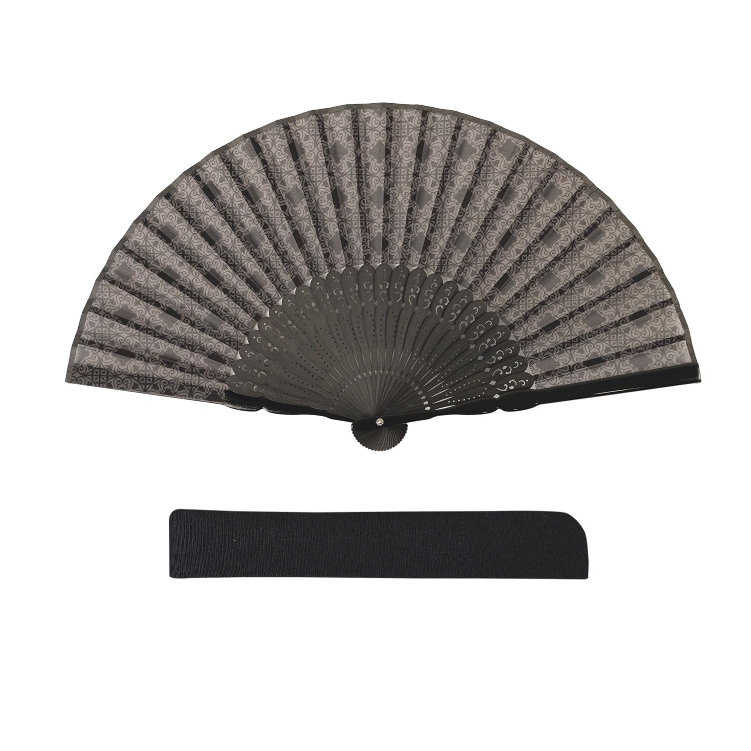 

Амемари Формальный веер со складным чехлом Сёдзюан Складной веер из черной ткани Складной Идеально подходит для летнего чаепития и искусства Женский набор, Формальный, Прозрачный
