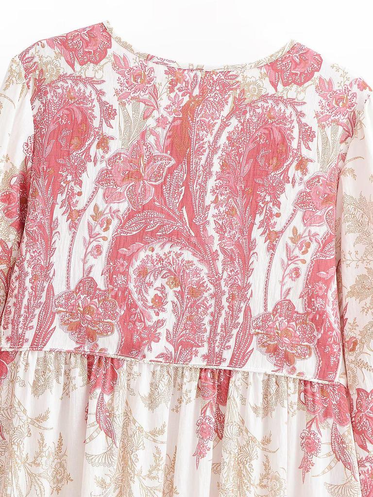 2026 Spring Bohemian Long Sleeve Casual Slimming Dress