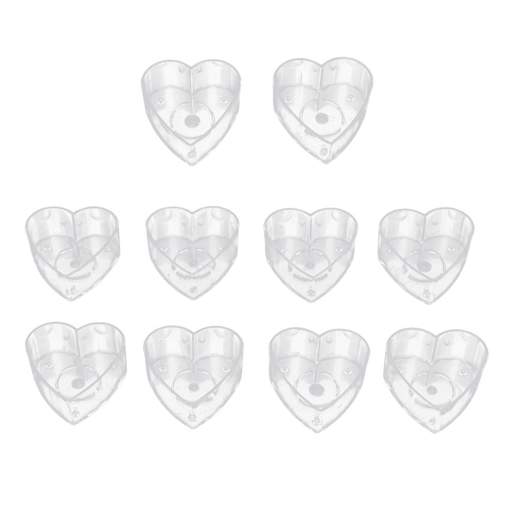 100pcs Clear Tealight Cup Heart Wax Shaping For DIY Scented Candle