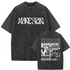 Maneskin Cotton Oversized Mneskin TShirt Washed Italian Rock Band Tee Unisex