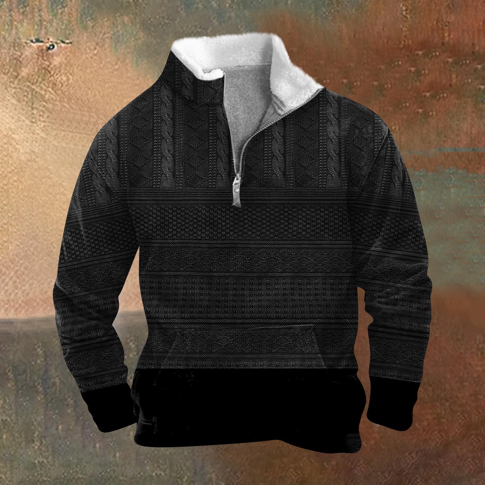 

Весенняя и мужская толстовка с воротником-стойкой — это повседневные свитера для активного отдыха, топы L чёрный