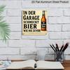 2D Flat, 1pc, Vintage Metal Sign, Decorative Plaques and Ornaments, Garage Beer Theme, Humorous Tips, Decor for Men's Garages, Basements, Home Bars