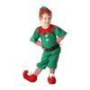 Xmas Santa Helper Costume Elf Hat/Shoes/Stockings Festival Santa Claus Novelty New Year Children Clothing Funny Xmas Party Dress