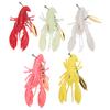 5PCS Shrimp Silicone Fishing Lures 9cm 12.5g Hollow Floating Multi Color Realistic Soft Baits for Freshwater Saltwater