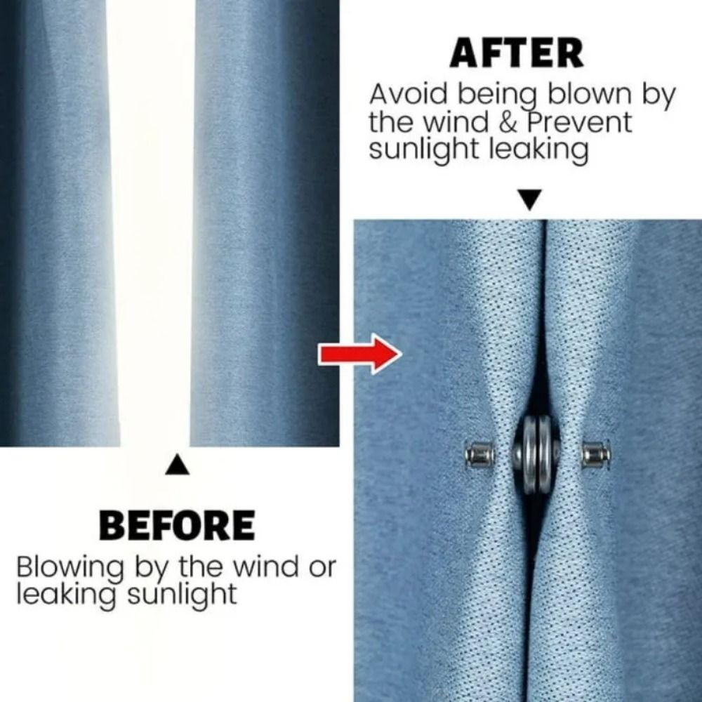 Lightproof Design Magnetic Curtain Buckle Metal Material Detachable Curtain Magnets  Room Curtain