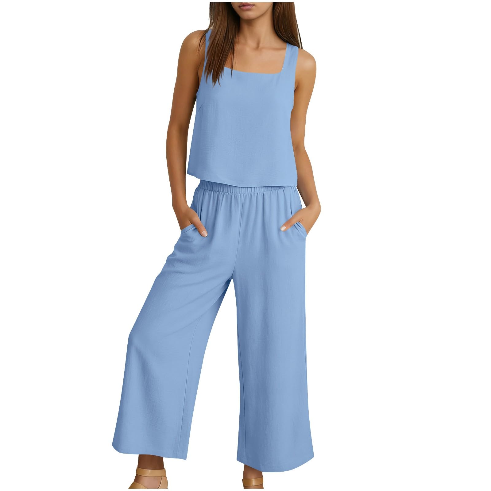 

Модный повседневный женский комплект S синий