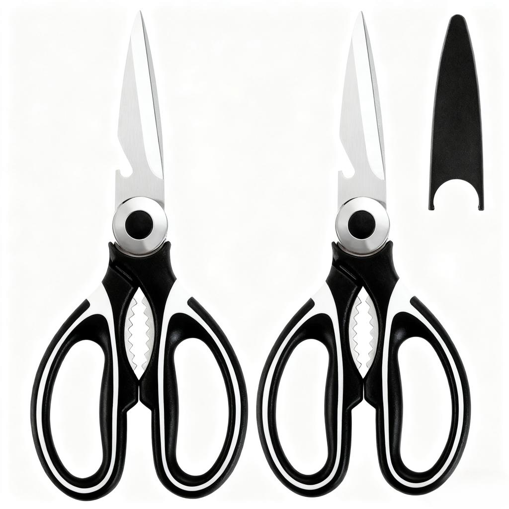 Kitchen Scissors Heavy Duty Premium Sharp Kitchen Shears  with Strong Stainless Steel Blades Multi Purpose Cooking Scissors