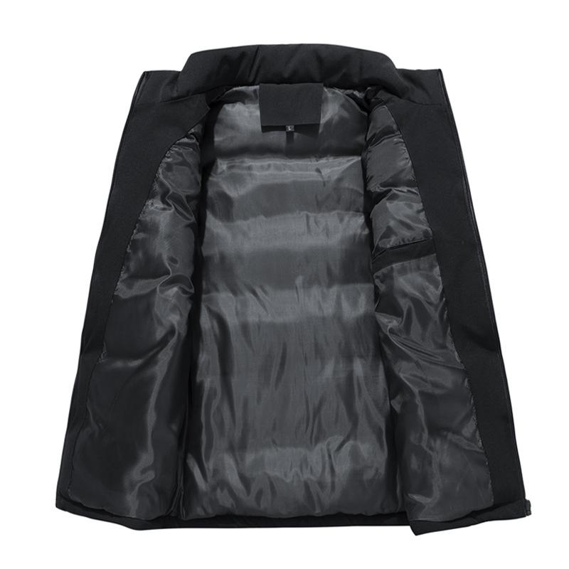 Warm And Thickened Men'S Cotton Clothes, Vest, Winter Stand-Up Collar Jacket, Youth Casual Large-Size Vest