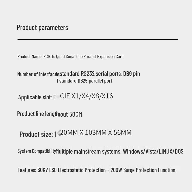 Karta rozszerzeń MOGE PCI-E do 4 portów szeregowych RS232