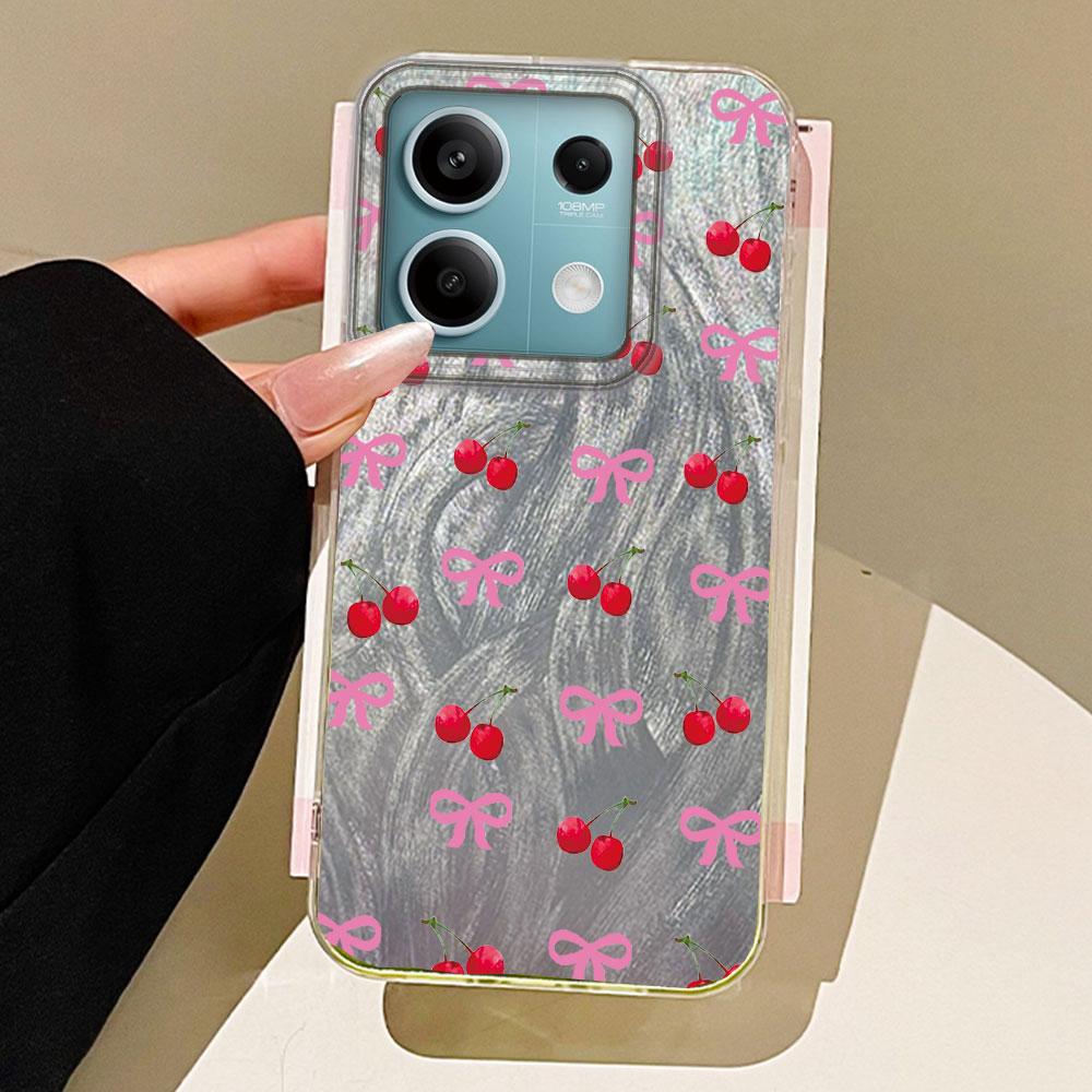 Summer Sweet Red Circular Dot Cherry Phone Case for Xiaomi Mi 13T 14T Pro 11 Lite NE 5G Couple Shell Silicone Back Bags Cover