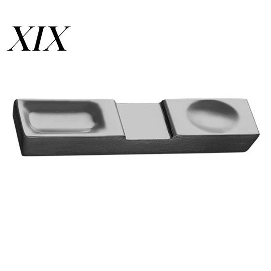 Appoggio per cucchiai Scanalatura per bacchette Design Lucido a specchio Portaposate Vassoio per posate in acciaio inossidabile Stile cinese Supporto per cena Pranzo