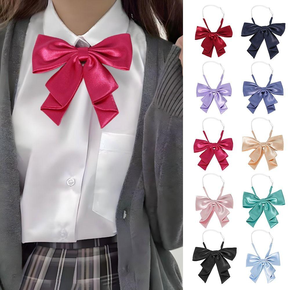 Fashion Uniform Sailor Suit Collar Bowknot Oversized Swallowtail Bowknot  For Women College Girls