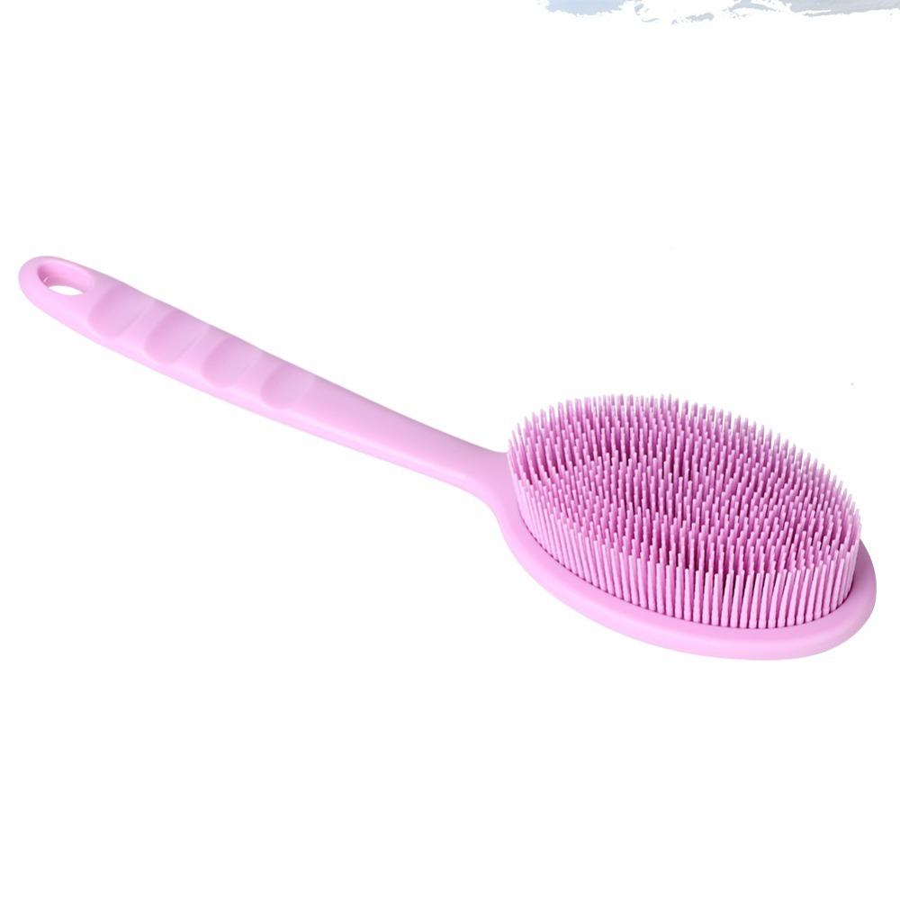 Pink Body Scrubber Brush PP Silicone Shower Cleaning Brush Easy to Use Bath Brush Back Cleaning