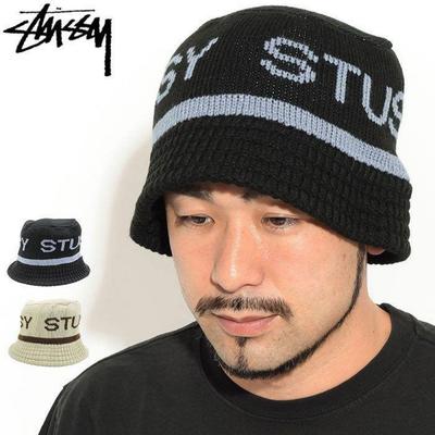 Used Stussy JACQUARD KNIT BUCKET HAT Summer