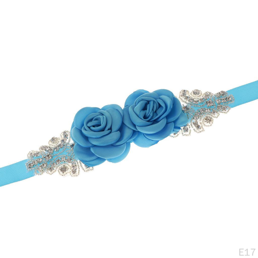 Bridal Flower Rhinestone Sash Belts Elegant Gorgeous Pretty for Wedding Party Prom Evening Dresses