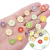 5Pcs 13/16mm Pick Color Flowers Copper Alloy Pendants For Jewelry Component Making DIY Necklace Bracelet Earring