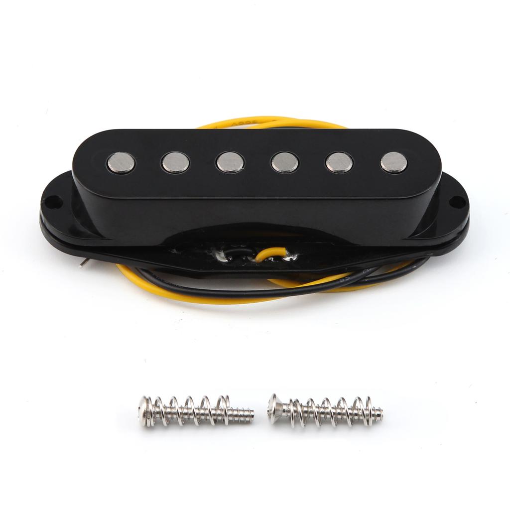 FLEOR Vintage Alnico 5 Guitar Single Coil Pickup Black ST Guitar Parts ,Neck/Middle/Bridge Pickup Choose