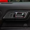 4Pcs Carbon Fiber Inner Door Lock Panel Frame Trim For Ford Mustang 2015-