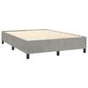 Maison Exclusive - Sommier à lattes de lit et matelas Gris clair 140x200cm Velours