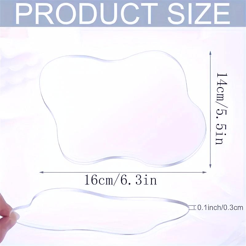 

1pc Cloud Shape Coasters, Clear Acrylic Set with Irregular Modern Design, Unique Desk Decor & Gift Idea for Home Office чистый