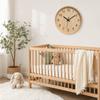 12 Inch Teaching Kids Wall Clock Silent Quartz Wall Clock Minimalist Wooden Wall Clock  Office