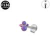 Titanium G23 Internal Thread T-shaped Lip & Ear Cartilage Stud