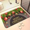 1pc Merry Christmas Doormat Decor , Holiday Indoor and Outdoor Rear Front Door Welcome Mat Winter Door Mat.