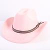 Neue Farbe Western Cowboyhut Herren und Damen Pendler Vielseitig Einfacher Stil Breiter Rand Zylinder Sonnenhut