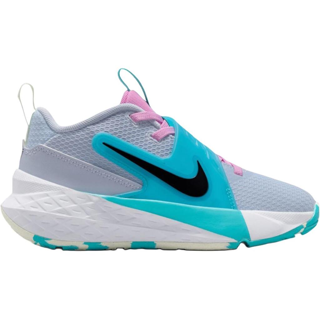 Nike Team Hustle D 12 Low Top Children's Basketball Shoes Gray Blue Children Aged 3 7 Years Old HF6280-007