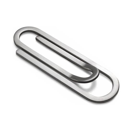 

Скріпка для паперу Затискач для грошей з нержавіючої сталі Креативний затискач для монет Тонкий легкий тримач для документів для офісу школи дому Тримач для карток фото Подарунок срібний