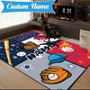 Custom Name Play Basketball Rug for Living Room, Game Rooms, Office, Bedroom, Floor Mat Playful Design, fan gifts Christmas decor