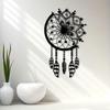 Bohemian Feather Floral Wall Hanging Metal Dream Catcher for Indoor Outdoor Decor Gift