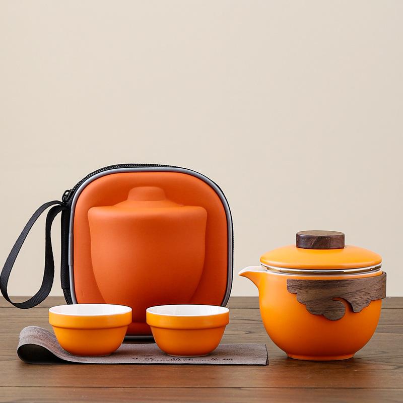 Ceramic Hand Grab Pot Kuaike Cup Portable Travel Tea Set Business Gifts Opening Event Souvenirs