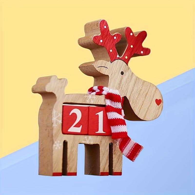 

Wooden Countdown Calendar - 3D Holiday Decor, No Battery Needed, Perfect For Party & Home Decoration, atmosphere setting