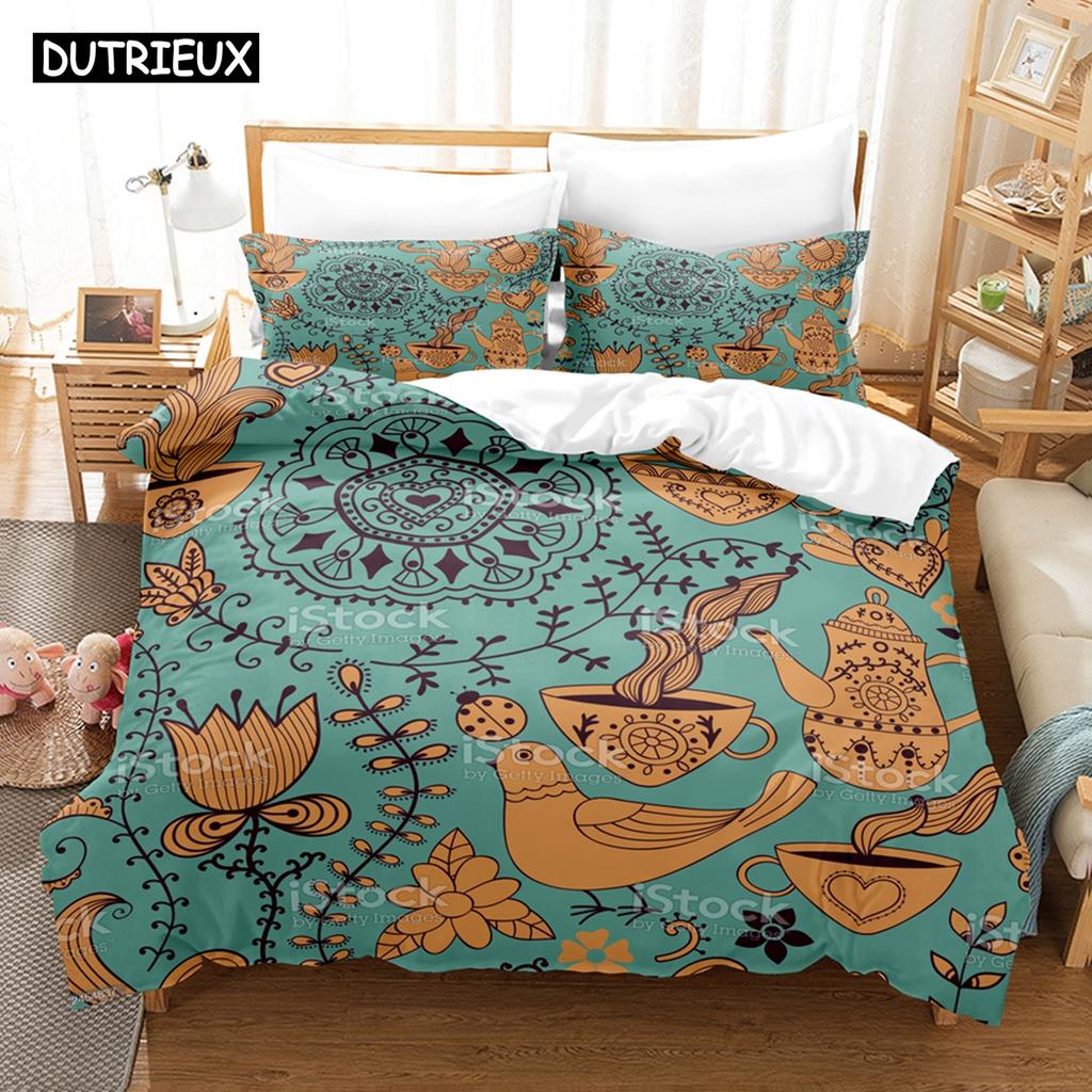 3D Printed Bohemia Art Design Bedding Set Down Quilt Cover With Pillowcase Double SIngle King