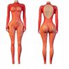 Czerwone Bodystocking Seksowna Bielizna Erotyczna Damska Sexy Panterka