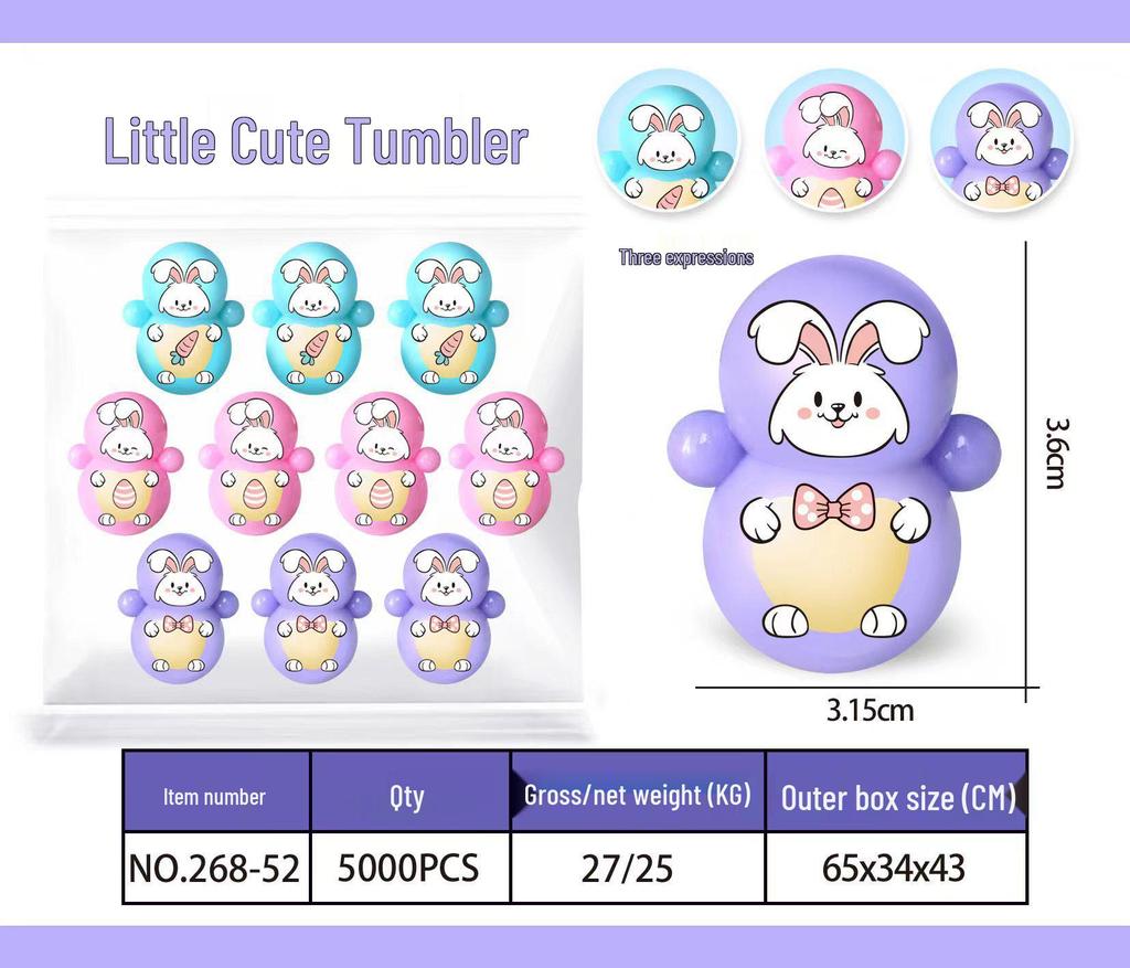 TikTok Stil Mini Stehaufmännchen Astronaut Tiger Blau Desktop Ornament Spielzeug Blind Box