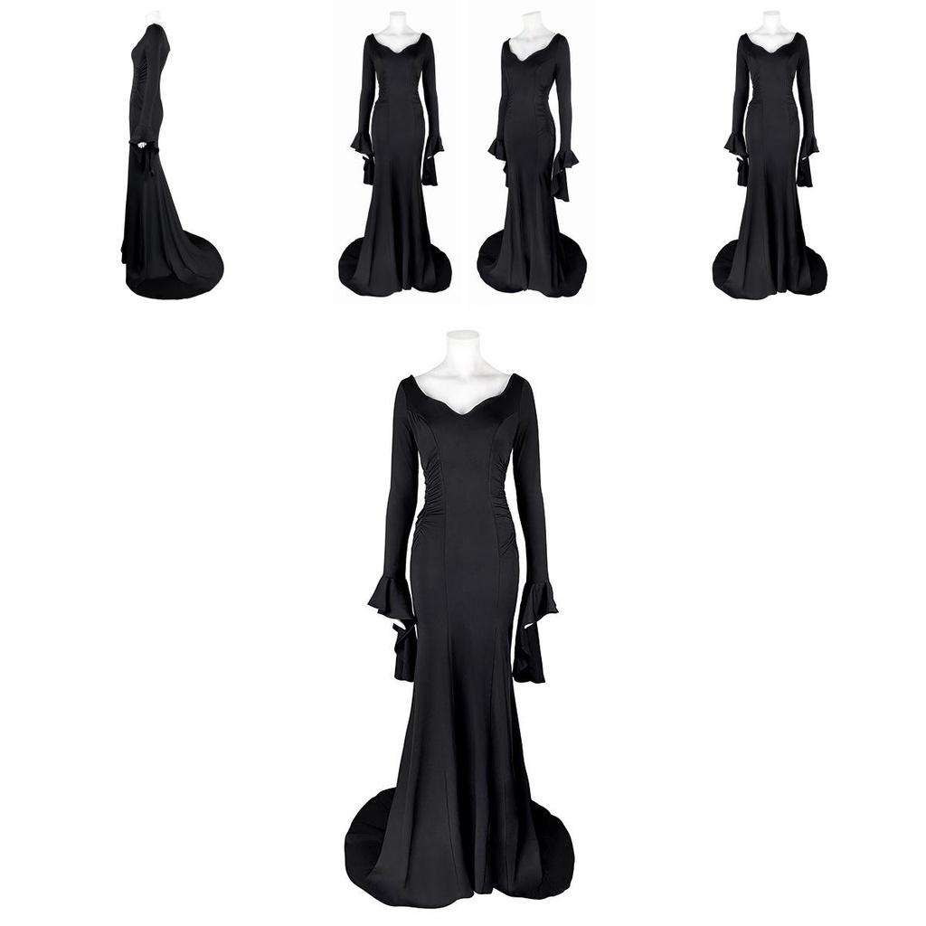 Sexy Morticia Addams Dress Gothic Cosplay Suit From The Addams Family