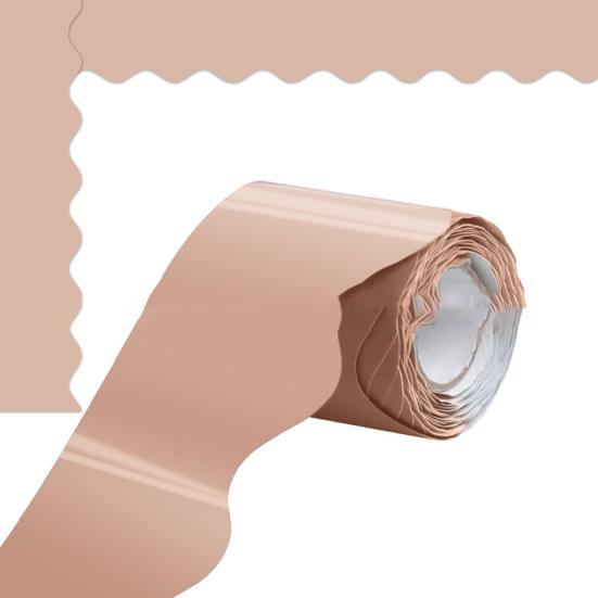Bulletin Board Border Sticker Scalloped Border Trim for Classroom Office Decor Waterproof Decoration Tape Roll for Cork Board White