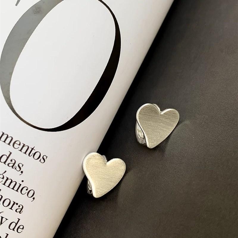 

Серьги-кольца Anenjery с геометрическим гладким сердцем для женщин, универсальные, модные, для поездок на работу, легкие, роскошные, ювелирные изделия, подарок белый