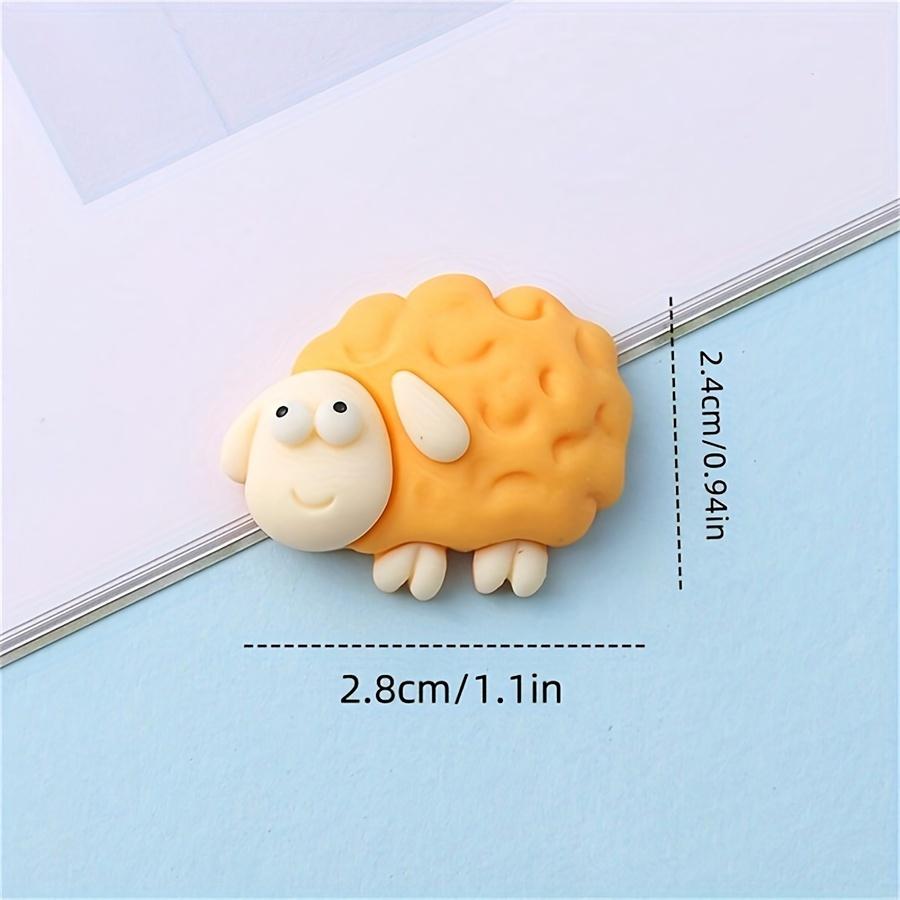 8pcs Cute Sheep Magnet Set - Oval Plastic Fridge Magnets for Home, Office & Whiteboard Decor - Perfect Holiday Gift