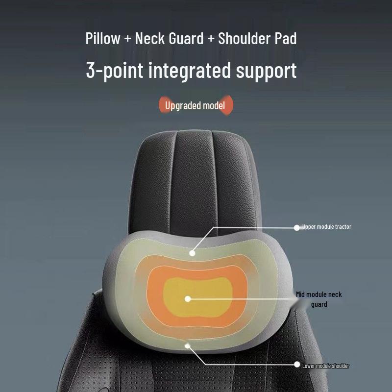 Verbesserte Autositz-Lendenstütze & Memory-Schaum Nackenkissen-Set
