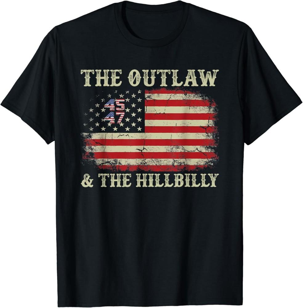 SALE Trump Vance 2024 Donald Trump J.D. Vance Outlaw  Hillbilly Unisex T-Shirt Unisex T-Shirt XXL