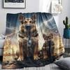 1Pc LightningPuppy Print Flannel Blanket, High quality Comfortable for All Seasons, Home Decor, Warmth and Comfort, Perfect for Christmas Gifts